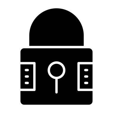 vektör düz simgesini kilitle