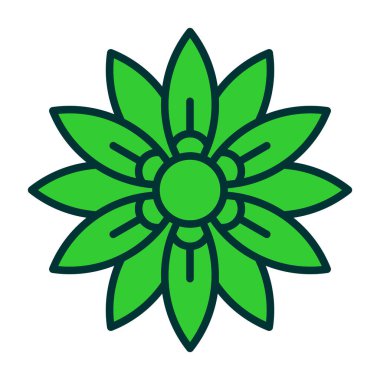 Yeşil yapraklı ekoloji doğa simgesi