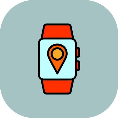 gps konum simgesi, vektör illüstrasyonu