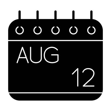 1 Ağustos takvim simgesi tasarımı illüstrasyonu
