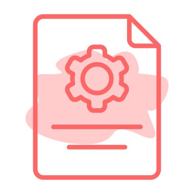 belge web simgesi, vektör illüstrasyonu