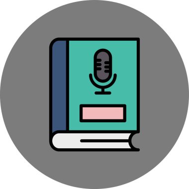 ses kitabı simgesi, vektör illüstrasyonu