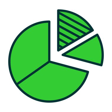 Pasta grafiği vektör illüstrasyonu