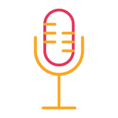 Mikrofon. Web simgesi basit illüstrasyon