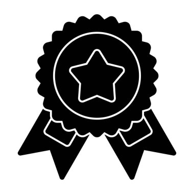 Ödül madalyası ikonu. Ağ için ödül ikonlarının basit bir illüstrasyonu. beyaz arkaplanda izole