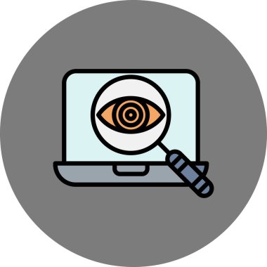 göz vektörü düz renk simgesi