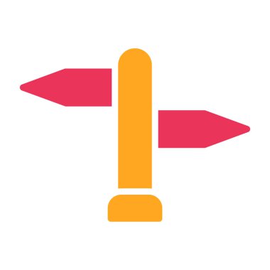 Oklu kalem simgesi, düz tasarım