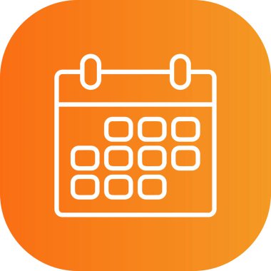 Vektör Takvim Simgesi, vektör illüstrasyonu