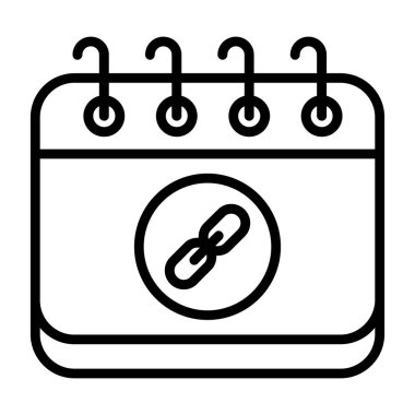 Takvim Simgesi Vektör Özeti Çizimi