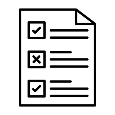 Kontrol listesi simgesi vektör illüstrasyonu