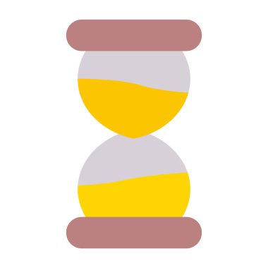 Kum saatinin vektör düz simgesi