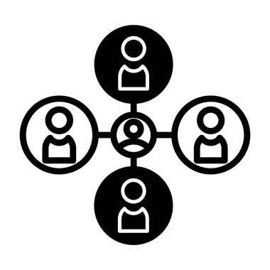 Sosyal ağ simgesi vektör illüstrasyonu