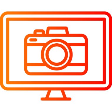 Kamera simgesi, vektör illüstrasyonu