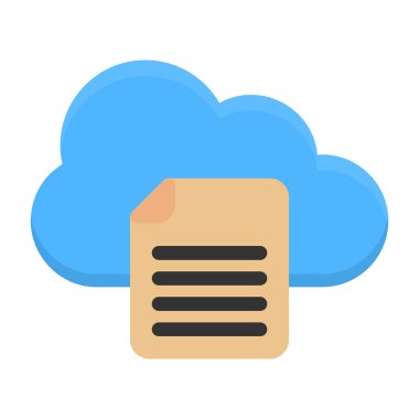 Bulut bilgi işlem renkli vektör simgesi.