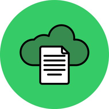 Bulut hesaplama simgesi vektör illüstrasyonu