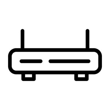 Yönlendirici simge vektörü. İnce çizgi işareti. izole edilmiş sınır sembolü çizimi