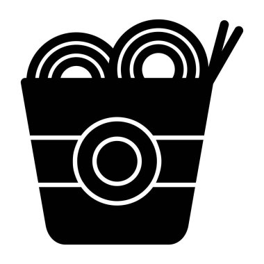 Bir sepet makarnanın vektör çizimi