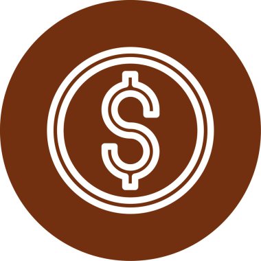 Dolar. Web simgesi basit tasarım