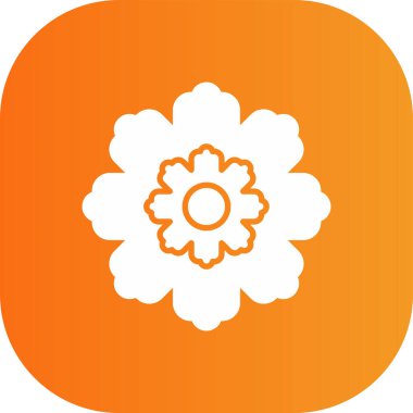 beautiful flower vector glyph icon