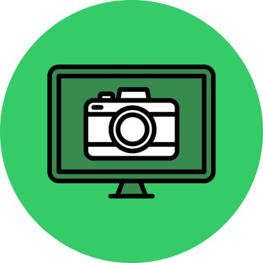 Kamera. Web simgesi basit illüstrasyon