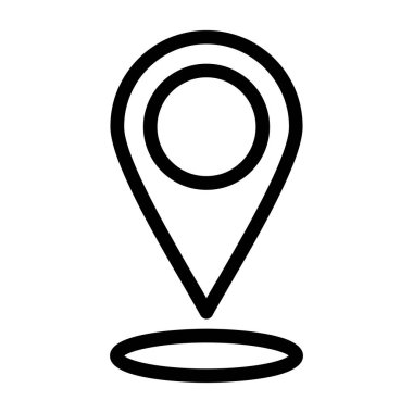 konum simgesi, vektör çizimi