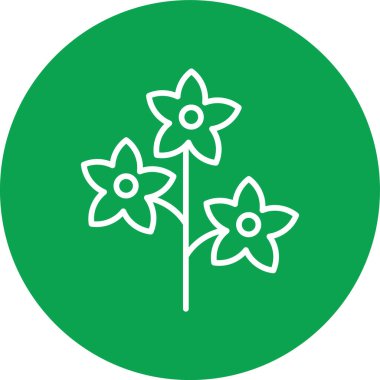 Çiçek. Web simgesi basit illüstrasyon