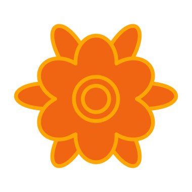 Çiçek. Web simgesi basit illüstrasyon