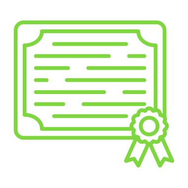 Sertifika ikonu vektör illüstrasyonu