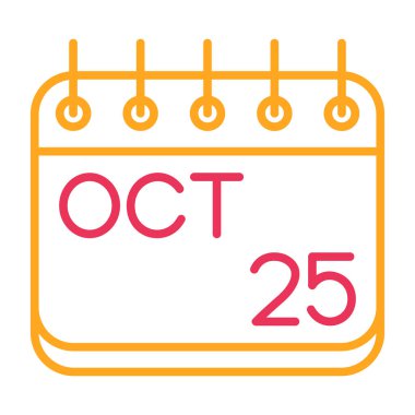 Ekim 25 tarih simgesi