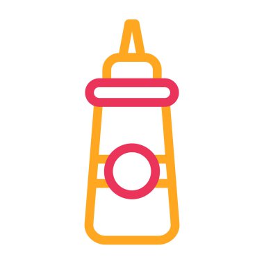 bebek duş şişesi renk çizgisi simgesi tasarımı.