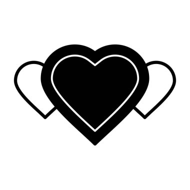 kalp vektör simgesi düz simge