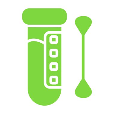 Test tübü simgesinin vektör illüstrasyonu