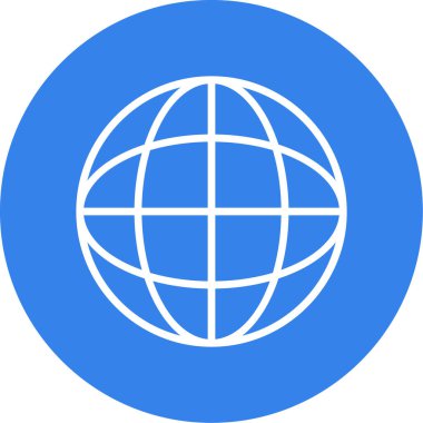 Küre. Web simgesi basit illüstrasyon