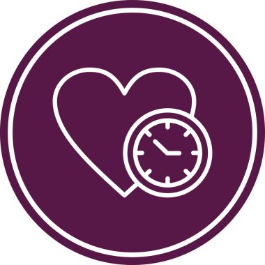 Kalp. Web simgesi basit illüstrasyon