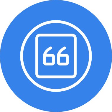 Bir 6 6 simgesinin vektör illüstrasyonu