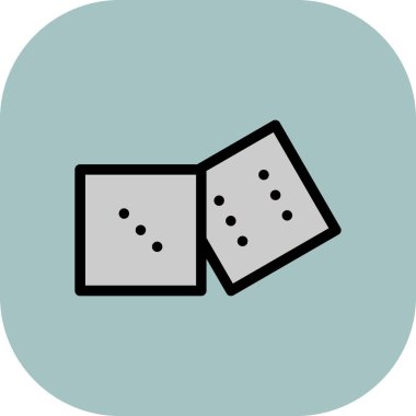 Soyut arkaplanda izole edilmiş iki zar simgesi