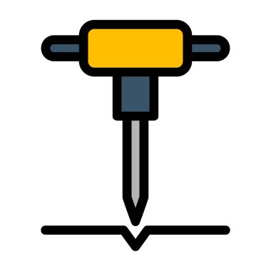 Tornavida Düz Vektör Simgesi