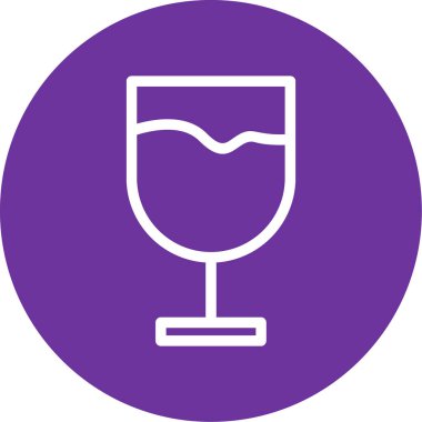 Şarap kadehi simgesinin vektör illüstrasyonu