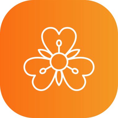 güzel çiçek vektör simgesi