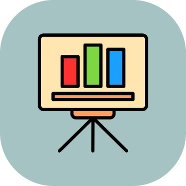 sunum simgesi vektör illüstrasyonu