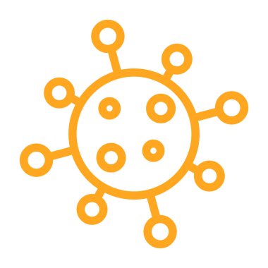 Corona virüsü covid 9 simgesi, düz tasarım biçimi