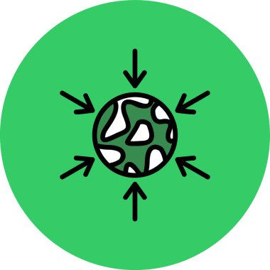 dünya simgesi, vektör illüstrasyonu