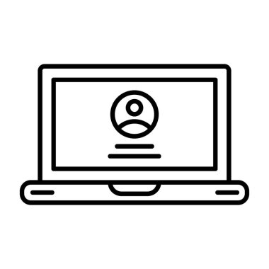 dizüstü bilgisayar simgesi, vektör tasarımı