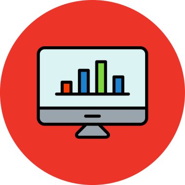 veri analiz grafiği simgesi doldurulmuş ana hatlar biçiminde