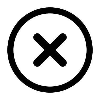 vektör ince çizgi simgesini iptal et