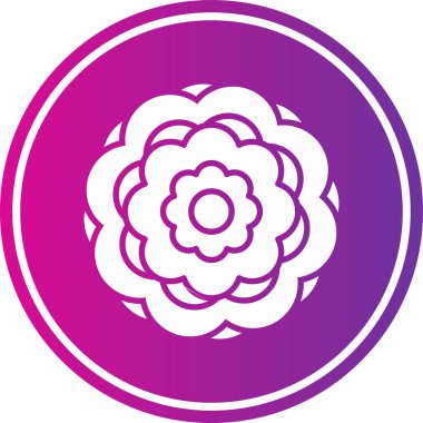 Bir çiçek simgesinin vektör illüstrasyonu