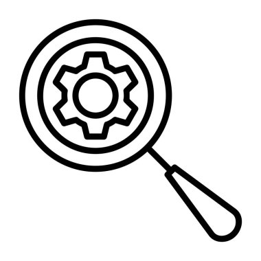 Büyüteç simgesi. Beyaz arkaplanda izole edilmiş web tasarımı için büyüteç simgesi