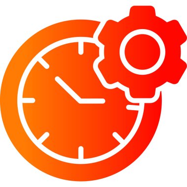 Zaman simgesi vektör illüstrasyonu. düz dizayn. zaman yönetimi