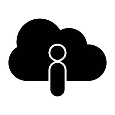 Bulut simgesi vektör illüstrasyonu