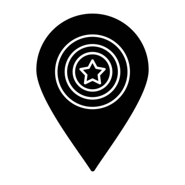 konum haritası simgesi, basit vektör illüstrasyonu